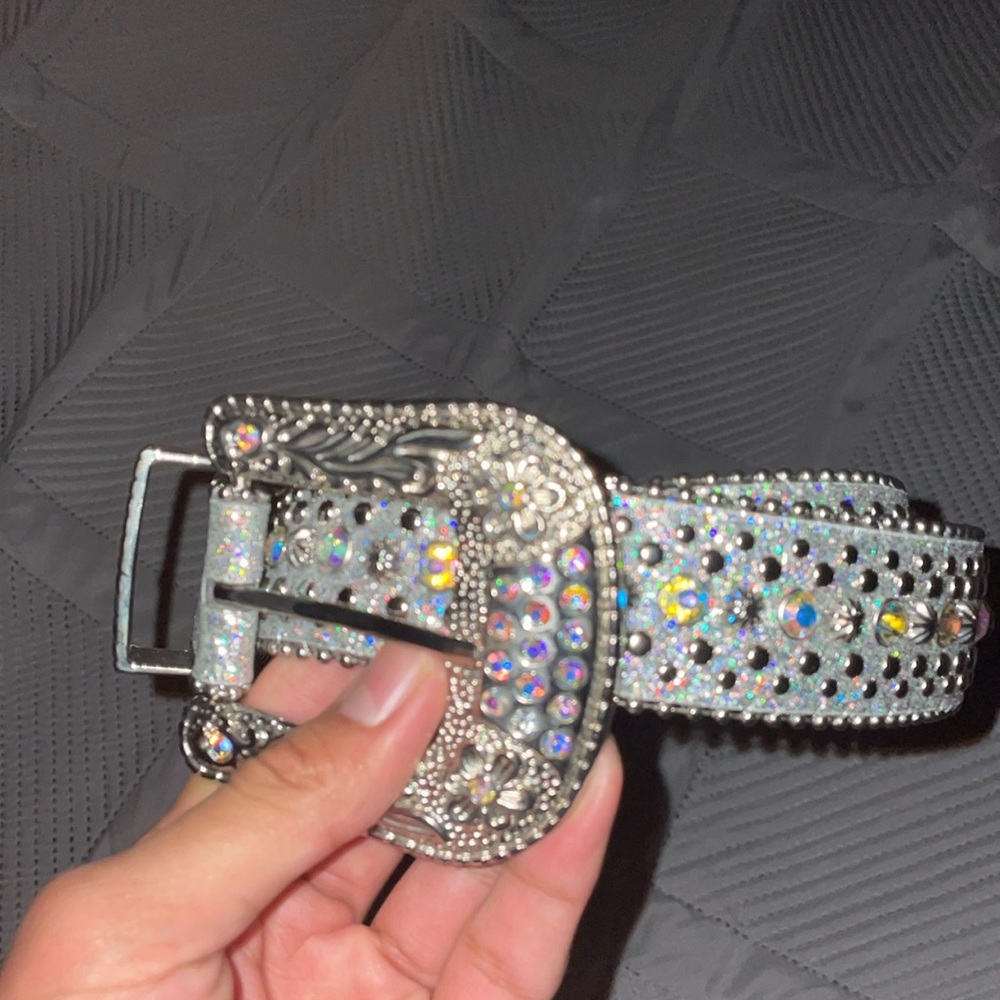 COPY - COPY - Silver, fake bb belt, silver color